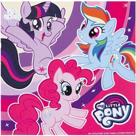 Tovagliolo di Carta 33x33cm con My Little Pony 20pz My Little Pony