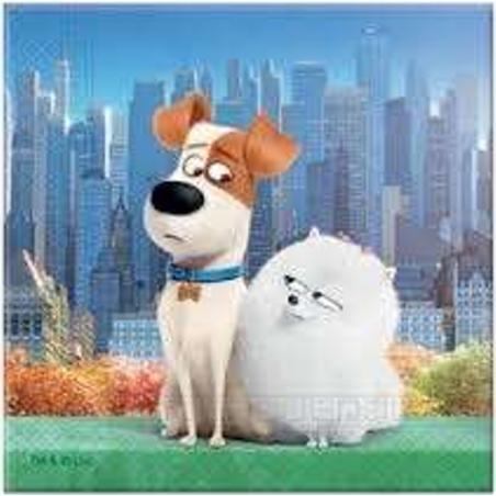Tovagliolo di Carta 33x33cm con Secret Life of Pets 20pz Secret Life of Pets
