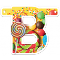 Festone Buon Compleanno Caramelle "Candy" 2.80mt Festoni Buon Compleanno