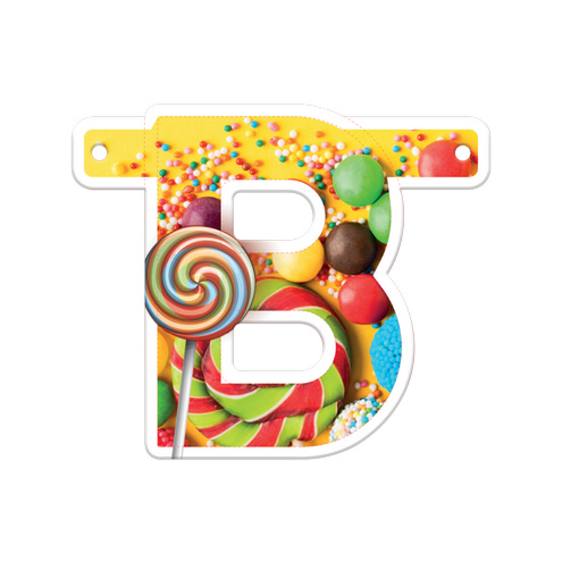 Festone Compleanno Cromo – Candy XL, Scritta 'Buon Compleanno', Lunghezza 280 Cm, Altezza 15 Cm