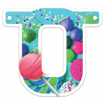 Festone Buon Compleanno Caramelle "Candy" 2.80mt Festoni Buon Compleanno