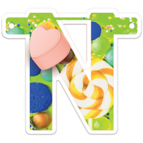 Festone Buon Compleanno Caramelle "Candy" 2.80mt Festoni Buon Compleanno