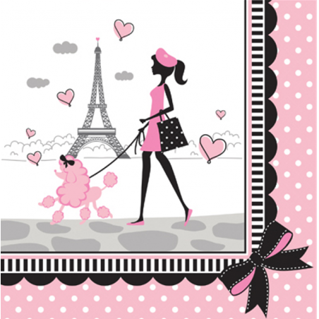 Tovagliolo di Carta 33x33cm Parigi "Party in Paris" Parigi