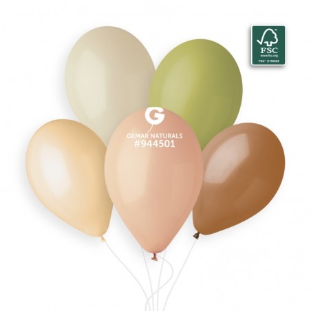 Palloncino in Lattice 13" G120 Naturals Assortito "Assorted 080" 50pz Gemar Standard 13" G120