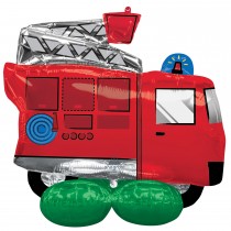 Palloncino in Foil 42" AirLoonz Camion dei Pompieri "Fire Truck" Standups ad Aria "No Elio"