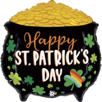 Palloncino in Foil 30" Super Shape Pentolone St. Patrick's "Lucky Pot" Giornate Speciali Grabo