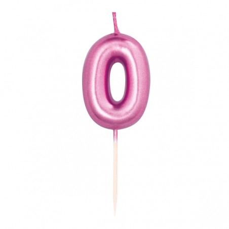 Candelina 4.5cm Fucsia Metallizzato N.0 Fucsia Metallizzato 4.5cm