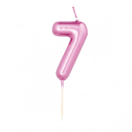Candelina 4.5cm Fucsia Metallizzato N.7 Fucsia Metallizzato 4.5cm