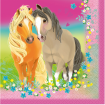 Tovagliolo di Carta 33x33cm Cavallo "Pretty Pony" 20pz Festa Tema Cavallo "Horse"
