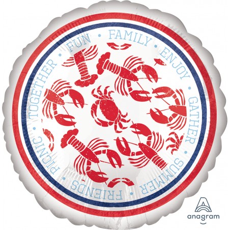 Palloncino in Foil 18" Mare "Seafood Fest" Pesci e Mare