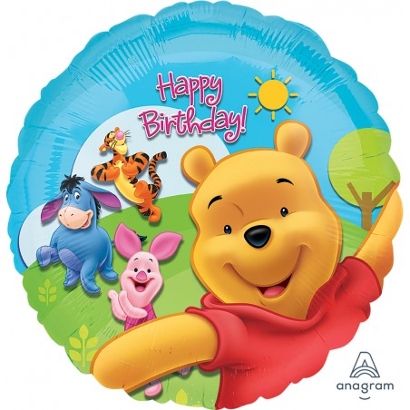 Palloncino in Foil 18" Winnie the Pooh Happy Birthday Winnie the Pooh