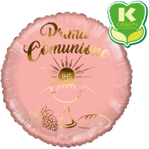 Palloncino in Foil 18" Rose Gold "Prima Comunione" Palloncini Foil Comunione