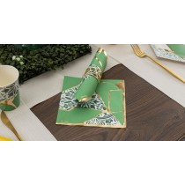 Tovagliolo di Carta 33x33cm Mosaico "Kintsugi Green" 16pz Kintsugi Green & Yellow
