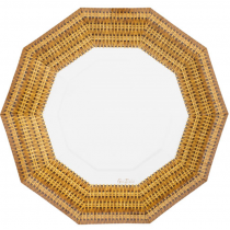 Piatto di Carta 23cm decorata effetto "Rattan" 8pz Rattan
