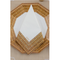 Tovagliolo di Carta 33x33cm decorato effetto "Rattan" 16pz Rattan