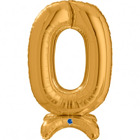 Palloncino in Foil 25" Standups Numero 0 Oro "Gold" Numeri Standups 25" Oro "Gold"