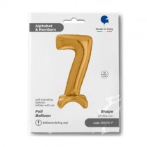 Palloncino in Foil 25" Standups Numero 7 Oro "Gold" Numeri Standups 25" Oro "Gold"