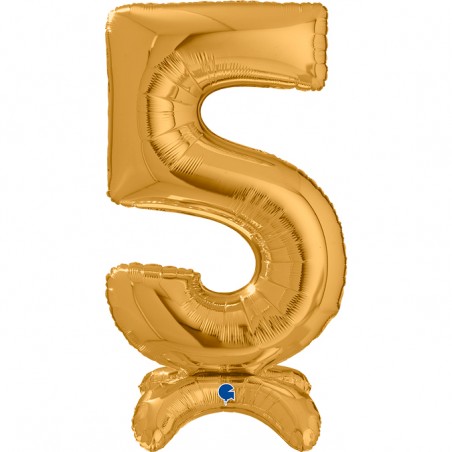 Palloncino in Foil 25" Standups Numero 5 Oro "Gold" Numeri Standups 25" Oro "Gold"