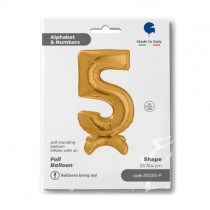 Palloncino in Foil 25" Standups Numero 5 Oro "Gold" Numeri Standups 25" Oro "Gold"