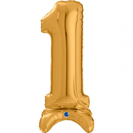Palloncino in Foil 25" Standups Numero 1 Oro "Gold" Numeri Standups 25" Oro "Gold"