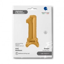 Palloncino in Foil 25" Standups Numero 1 Oro "Gold" Numeri Standups 25" Oro "Gold"