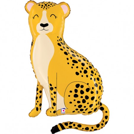Palloncino in Foil 40" Super Shape Ghepardo "Jungle Cheetah" Animali Grabo
