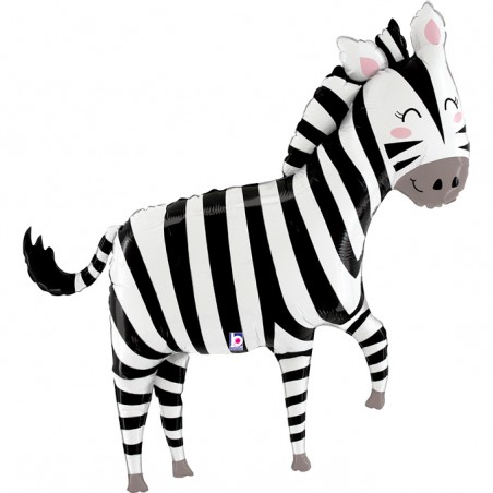 Palloncino in Foil 50" Super Shape Zebra "Jungle Zebra" Animali Grabo