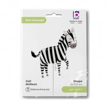 Palloncino in Foil 50" Super Shape Zebra "Jungle Zebra" Animali Grabo