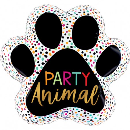 Palloncino in Foil 31" Super Shape Zampa "Party Animal" Animali Grabo