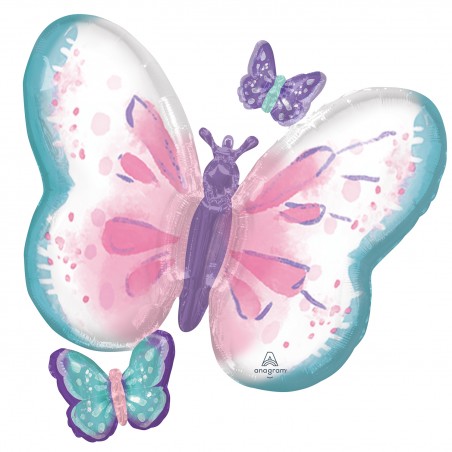 Palloncino in Foil 29" Super Shape Multi-Balloon Farfalle "Flutter Butterfly" Festa Tema Farfalla