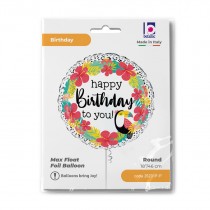 Palloncino in Foil 18" Happy Birthday To You "Tropical Toucan" Animali Grabo