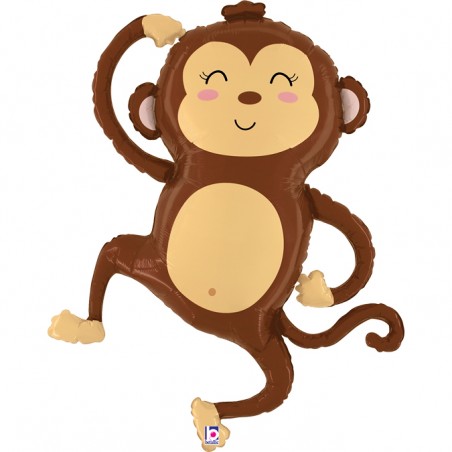 Palloncino in Foil 41" Super Shape Scimmia "Jungle Monkey" Animali Grabo