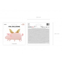 Palloncino in Foil 29" Super Shape Maialino con Ali "Pig" Fattoria