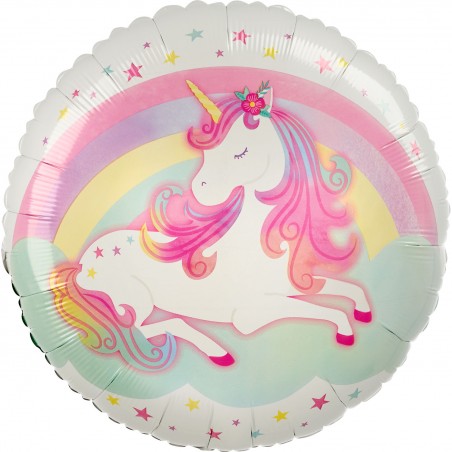 Palloncino in Foil 18" Unicorno e Arcobaleno "Enchanted Unicorn" Unicorno "Unicorn"