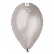 Palloncino in Lattice 12" GM110 Argento Metallizzato "Silver 038” 100pz Gemar Metallic 12" GM110