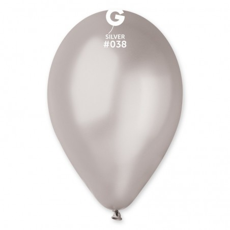 Palloncino in Lattice 12" GM110 Argento Metallizzato "Silver 038” 100pz Gemar Metallic 12" GM110