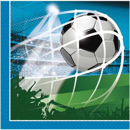 Tovagliolo di Carta 33x33cm Calcio "Soccer Fans" 20pz Calcio
