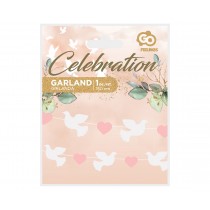 Ghirlanda Colomba Rosa "Garland Doves" 1,5mt Festoni e Ghirlande