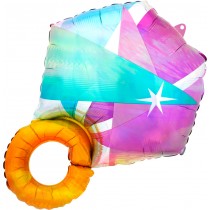 Palloncino in Foil 27" Super Shape Fede Nuziale con Diamante Multicolor Promessa e Matrimonio