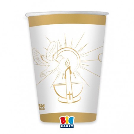 Bicchiere di Carta 200ml Santa Cresima "Gold" 8pz Santa Cresima