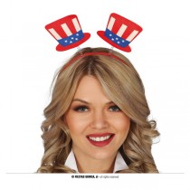 Cerchietto per Capelli con Antenne Cilindro America "USA" America "Flying USA"