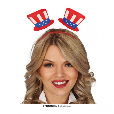 Cerchietto per Capelli con Antenne Cilindro America "USA" America "Flying USA"
