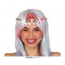 Tiara Rivestita con Conchiglia e Stella Marina Addobbi e Accessori Sirena