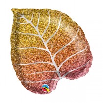 Palloncino in Foil 21" Super Shape Foglia Glitter "Leaf" Piante e Fiori