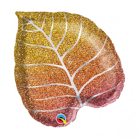 Palloncino in Foil 21" Super Shape Foglia Glitter "Leaf" Piante e Fiori