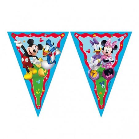Festone Bandierina in Carta con Topolino "Mickey Rock the House" 2,3mt Mickey & Friends