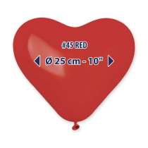 Palloncino in Lattice 10” Cuore CR Rosso "Red 045" 50pz Gemar Cuori 10" CR