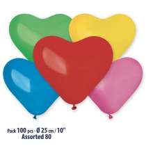 Palloncino in Lattice 10” Cuore CR Assortito "Assorted 080" 50pz Gemar Cuori 10" CR