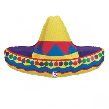 Palloncino in Foil 34" Super Shape Sombrero "Messico" Generici Grabo