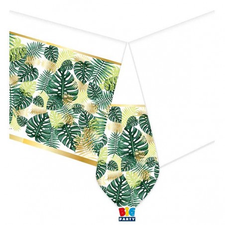 Tovaglia in plastica Foglie Tropicali "Tropical" 2,70mt Tropical Gold